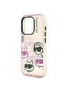 Karl Lagerfeld Karl Lagerfeld IML Multi K&CH Hlavy Zadný kryt pre iPhone 15 Pro Max Ružový