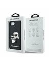 Karl Lagerfeld Karl Lagerfeld 3D Gumový Karl a Choupette Zadný kryt pre iPhone 16e Čierny