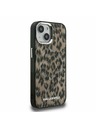 Karl Lagerfeld Karl Lagerfeld IML Leopardí MagSafe Zadný kryt pre iPhone 15 Hnedý