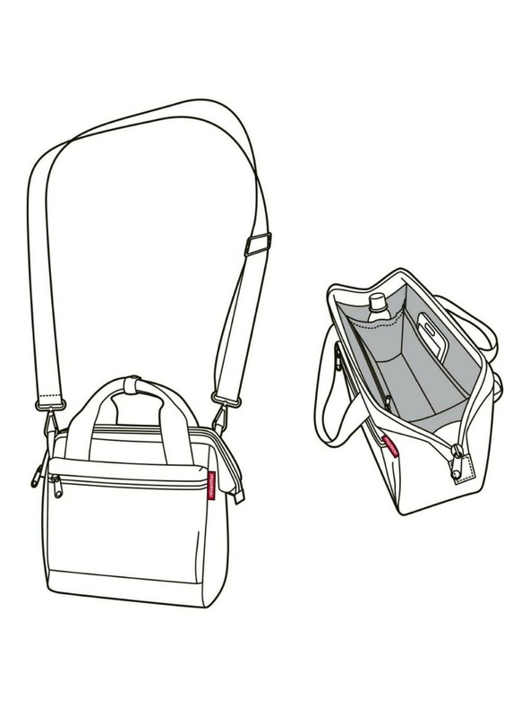 Reisenthel Kabelka Reisenthel Allrounder Cross Twist Strieborná