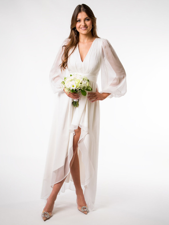 Edoti Maxi biele šaty SELENA