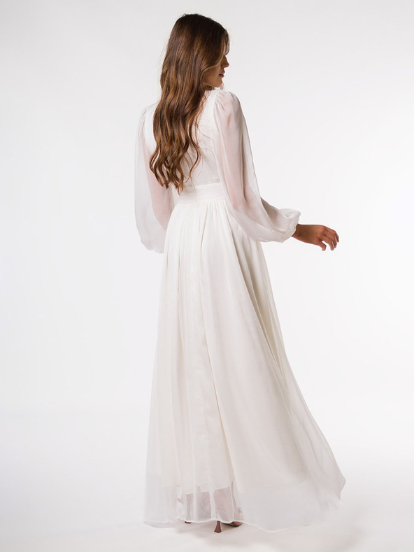 Edoti Maxi biele šaty SELENA