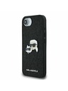 Karl Lagerfeld Karl Lagerfeld Fixed Glitter Metal K&CH zadný kryt pre iPhone 16e čierny