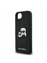 Karl Lagerfeld Karl Lagerfeld Fixed Glitter Metal K&CH zadný kryt pre iPhone 16e čierny