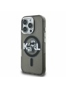 Karl Lagerfeld Karl Lagerfeld IML Glitter Karl and Choupette Sketch MagSafe zadný kryt pre iPhone 16 Pro čierny