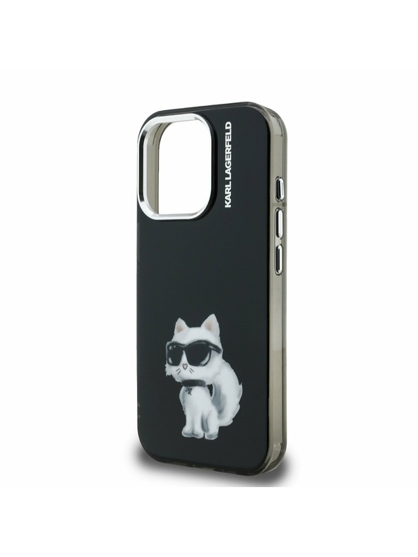 Karl Lagerfeld Karl Lagerfeld IML Aquarelle Choupette zadný kryt pre iPhone 15 Pro čierny