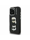 Karl Lagerfeld Karl Lagerfeld Grained PU K&CH Heads zadný kryt pre iPhone 16 Pro Max čierny