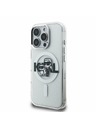 Karl Lagerfeld Karl Lagerfeld IML Glitter Karl and Choupette Sketch MagSafe zadný kryt pre iPhone 16 Pro Max transparentný