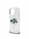 Karl Lagerfeld Karl Lagerfeld IML Glitter Karl and Choupette Sketch MagSafe zadný kryt pre iPhone 16 Pro Max transparentný