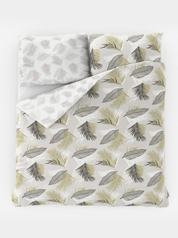 Kvalitex Francúzska predĺžená bavlnená posteľná bielizeň DELUX 240x220, 70x90cm SANEL sivá