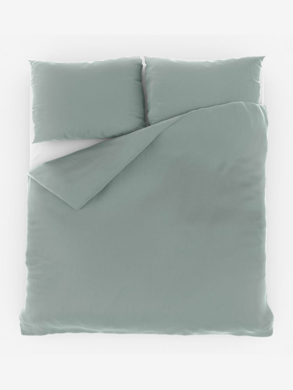 Kvalitex Francúzska mušelínová posteľná bielizeň 240x220, 70x90cm svetlo zelená Kvalitex