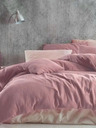 Kvalitex Francúzske mušelínové posteľné obliečky 220x200, 70x90cm ružové Kvalitex