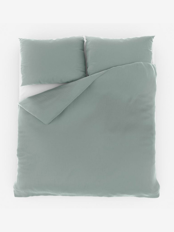 Kvalitex Francúzske mušelínové posteľné obliečky 220x200, 70x90cm svetlozelené Kvalitex