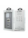 Karl Lagerfeld Karl Lagerfeld Grained PU K&CH Heads Zadný Kryt pre iPhone 15 Pro Grey