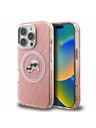 Karl Lagerfeld Karl Lagerfeld IML K&CH Heads Opakované Logo MagSafe Zadný Kryt pre iPhone 16 Pro Pink