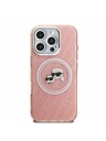 Karl Lagerfeld Karl Lagerfeld IML K&CH Heads Opakované Logo MagSafe Zadný Kryt pre iPhone 16 Pro Pink