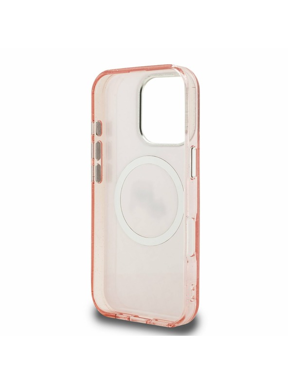 Karl Lagerfeld Karl Lagerfeld IML K&CH Heads Opakované Logo MagSafe Zadný Kryt pre iPhone 16 Pro Pink
