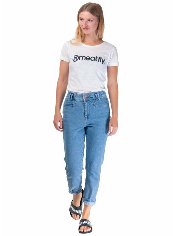 Meatfly Meatfly dámske tričko Ladies MF Logo B - White | Veľkosť