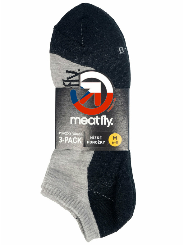 Meatfly Meatfly ponožky Boot Triple pack Grey | Šedá | Veľkosť