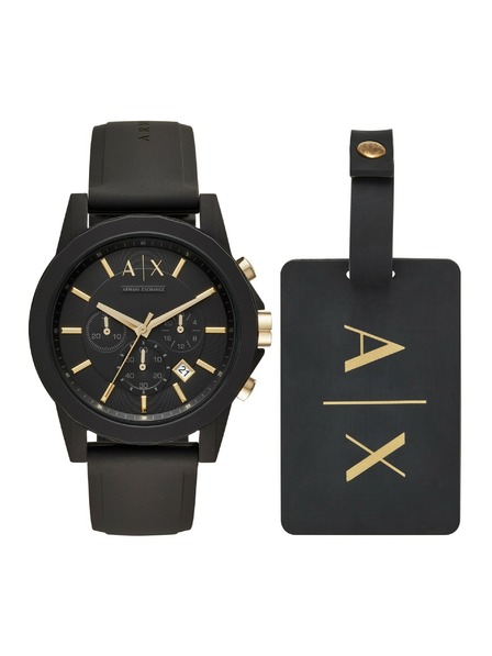 Armani Exchange Armani Exchange pánska darčeková sada Outerbanks hodinky a popruh na batožinu AX7105