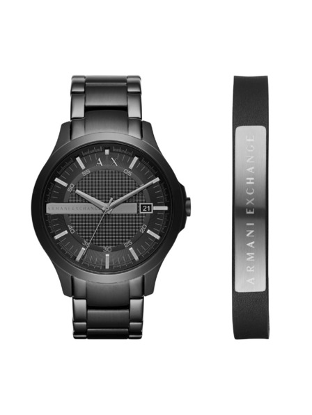 Armani Exchange Armani Exchange pánska darčeková sada Hampton hodinky a náramok AX7101