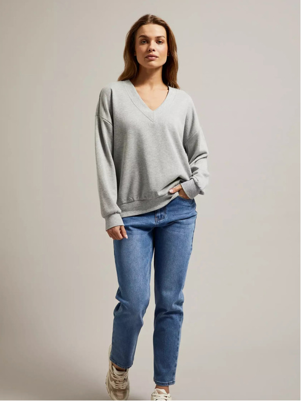 Moodo Dámska mikina sivá mel