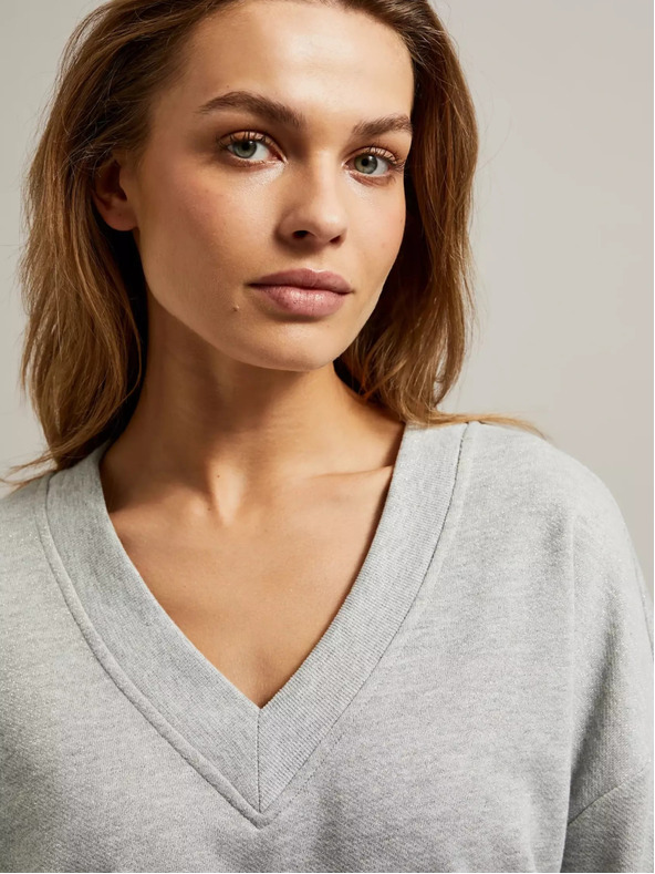 Moodo Dámska mikina sivá mel