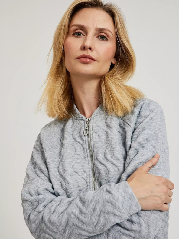 Moodo Dámska mikina svetlo sivá