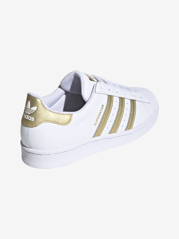 adidas Originals Zlaté a biele dámske kožené tenisky adidas Originals Superstar