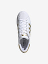 adidas Originals Zlaté a biele dámske kožené tenisky adidas Originals Superstar