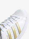 adidas Originals Zlaté a biele dámske kožené tenisky adidas Originals Superstar