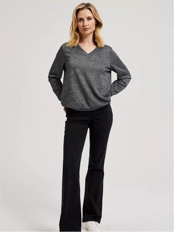 Moodo Dámsky sveter - sivá melír