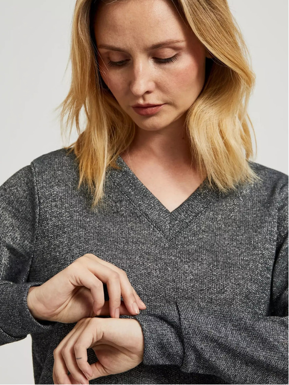 Moodo Dámsky sveter - sivá melír