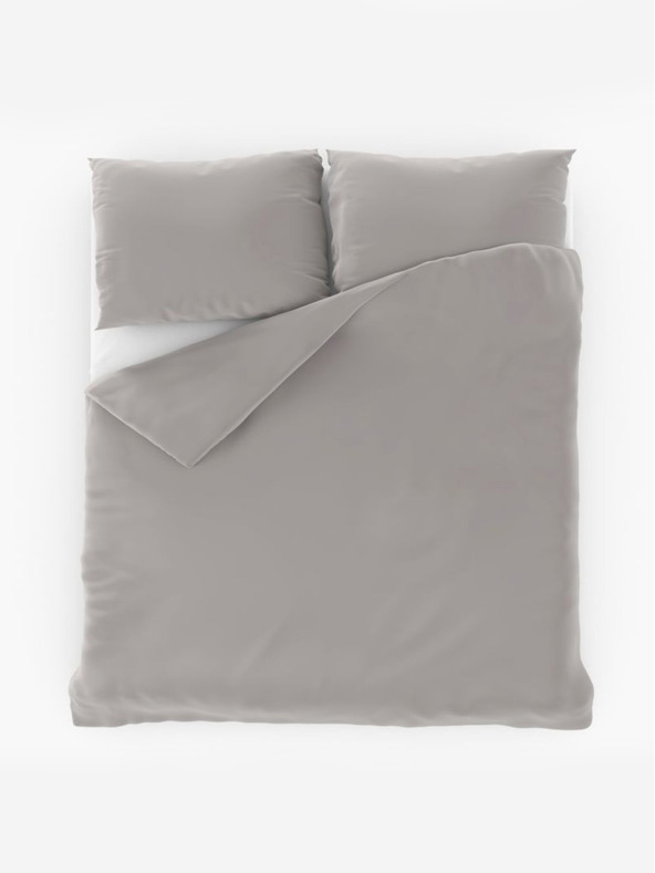 Kvalitex Saténové posteľné obliečky Luxury Collection 140x200, 70x90 cm svetlosivé Kvalitex