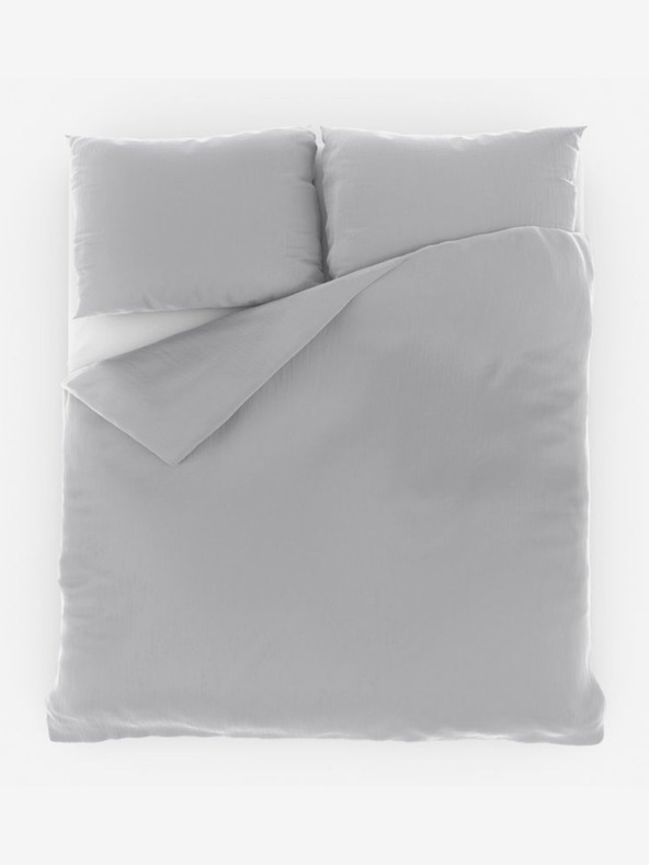 Kvalitex Francúzske mušelínové posteľné obliečky 200x200, 70x90cm svetlo sivé Kvalitex