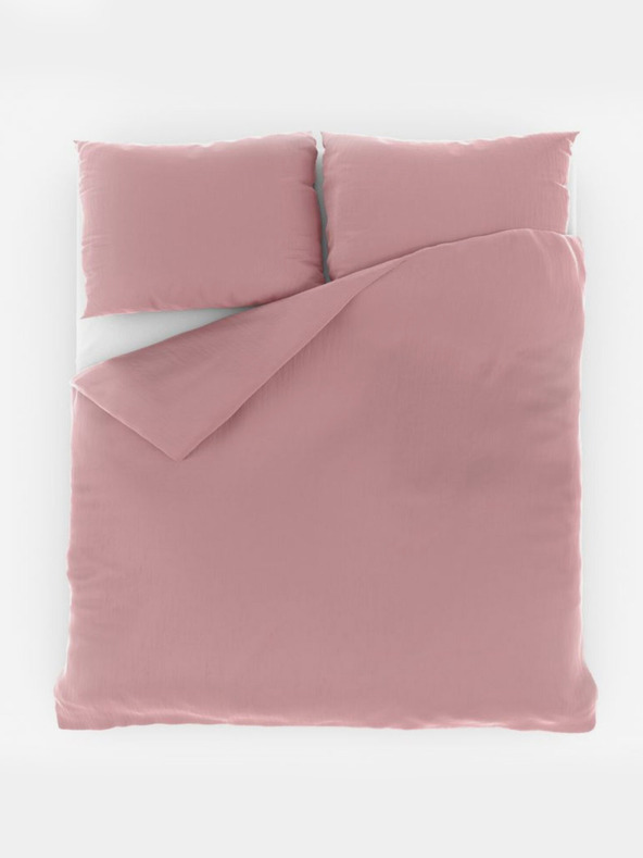 Kvalitex Francúzske mušelínové posteľné obliečky 220x200, 70x90cm ružové Kvalitex