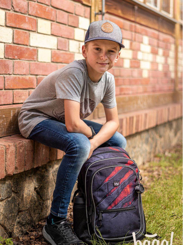 BAAGL  Sivá 3 set core lava: batoh, penál, taška Baagl