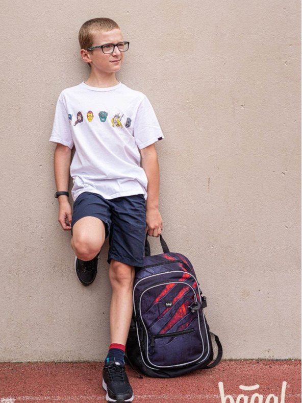 BAAGL  Sivá 3 set core lava: batoh, penál, taška Baagl