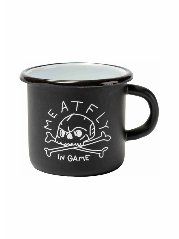 Meatfly Meatfly plechový hrnček Enamel 0,4 L | Čierna | Objem 0,4 L