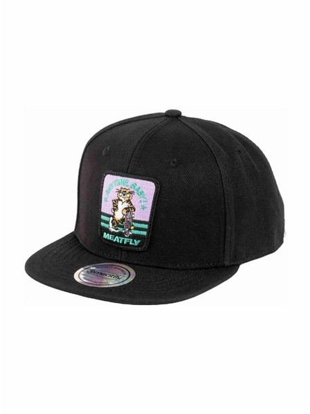 Meatfly Meatfly šiltovka Alfy Snapback Black Tomcat | Čierna