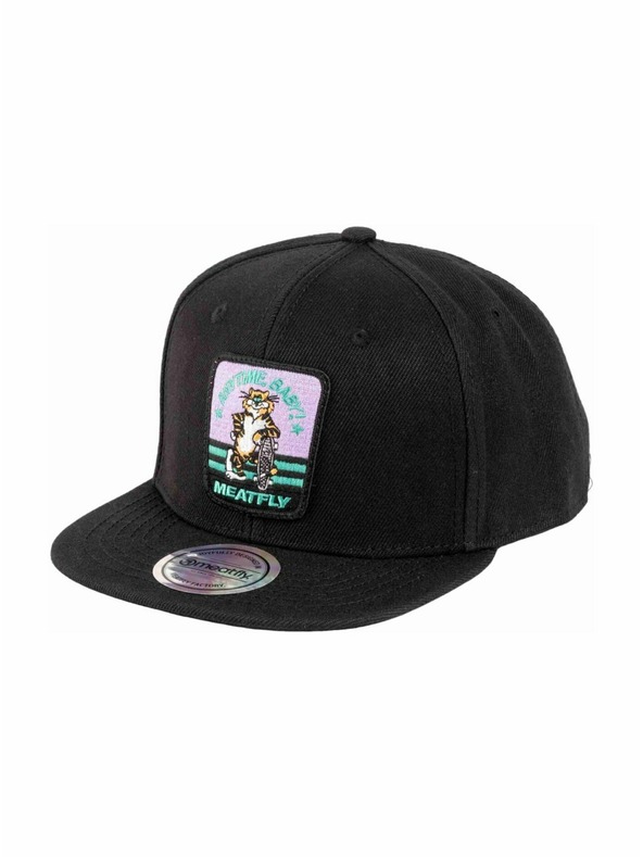 Meatfly Meatfly šiltovka Alfy Snapback Black Tomcat | Čierna