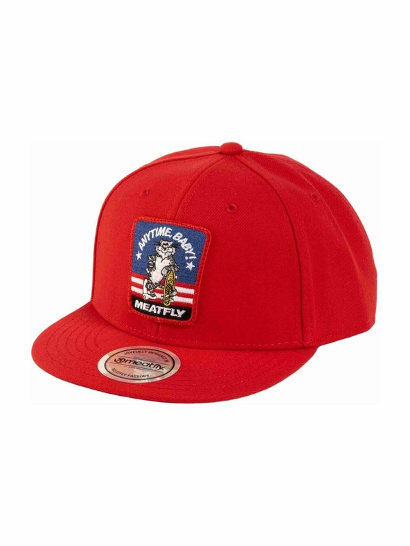 Meatfly Meatfly šiltovka Alfy Snapback Red Tomcat | Červená
