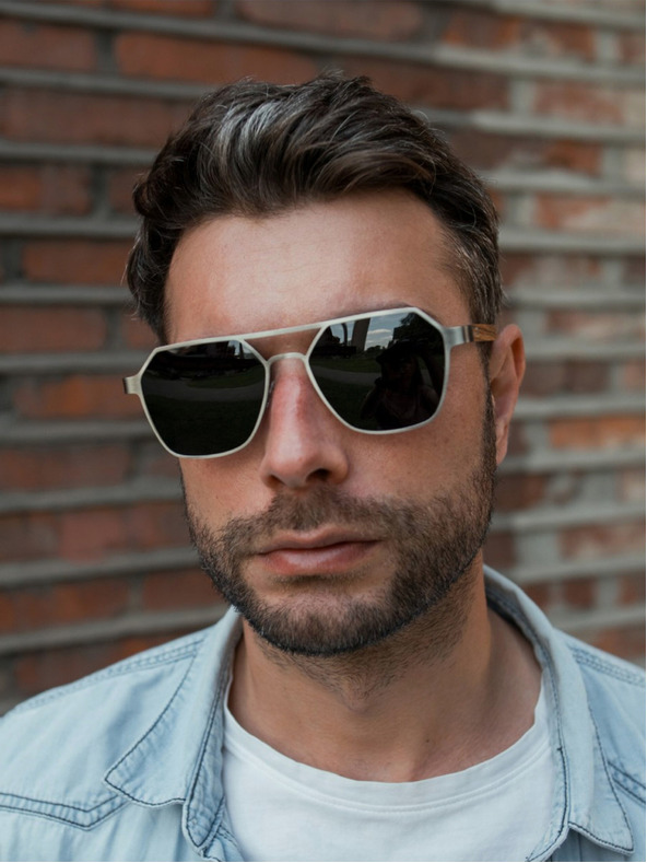 VEYREY VeyRey Slnečné okuliare Orkat polarizačné Oválne Čierne sklíčka Univerzálne