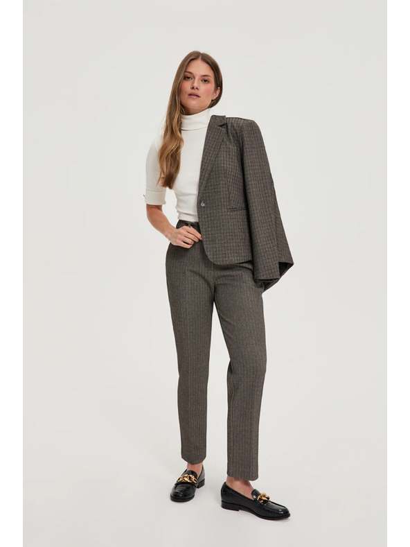 Moodo Biely rolák s 3/4 rukávom Moodo