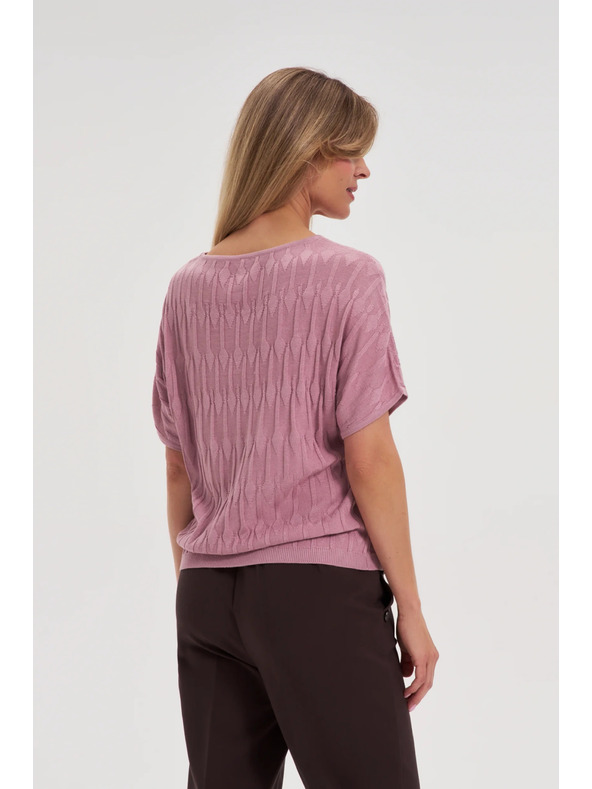 Moodo Ružový úpletový top Moodo