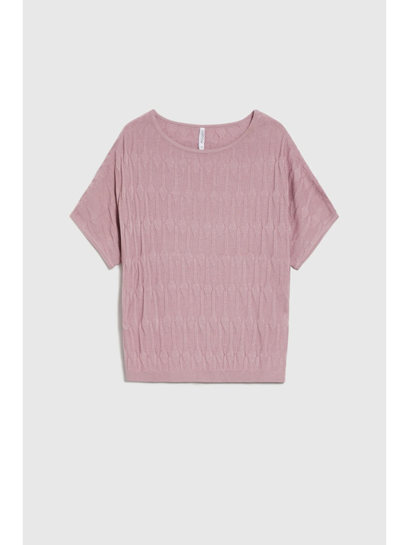 Moodo Ružový úpletový top Moodo