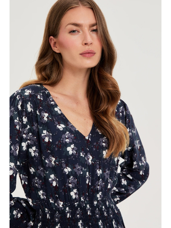 Moodo Tmavo modré košeľové šaty Moodo