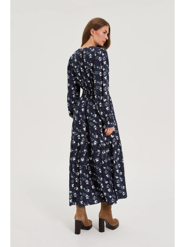 Moodo Tmavo modré košeľové šaty Moodo