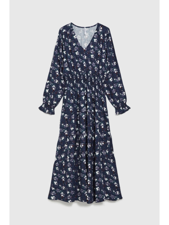 Moodo Tmavo modré košeľové šaty Moodo