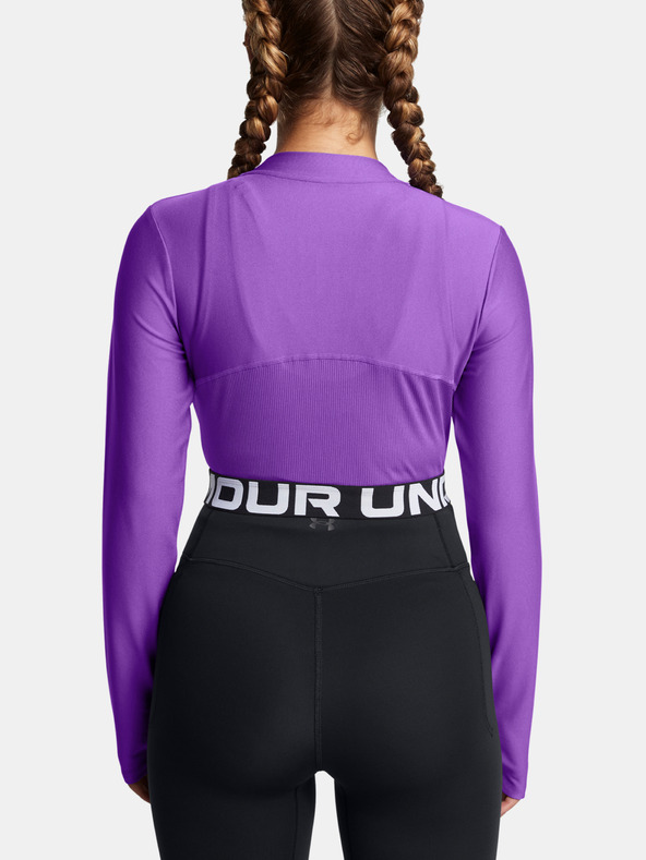 Under Armour Dámske tričko Under Armour HeatGear Rib 1/4 Zip LS-PPL